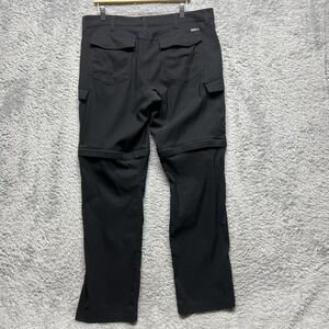 Eddie Bauer Pants Mens 36x32 Black Rainier Convertible Cargo Hiking Outdoor